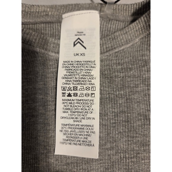 Oner Active Women's Charcoal Mellow Rib Mid Mock Neck T-Shirt Size XS - Picture 2 of 3